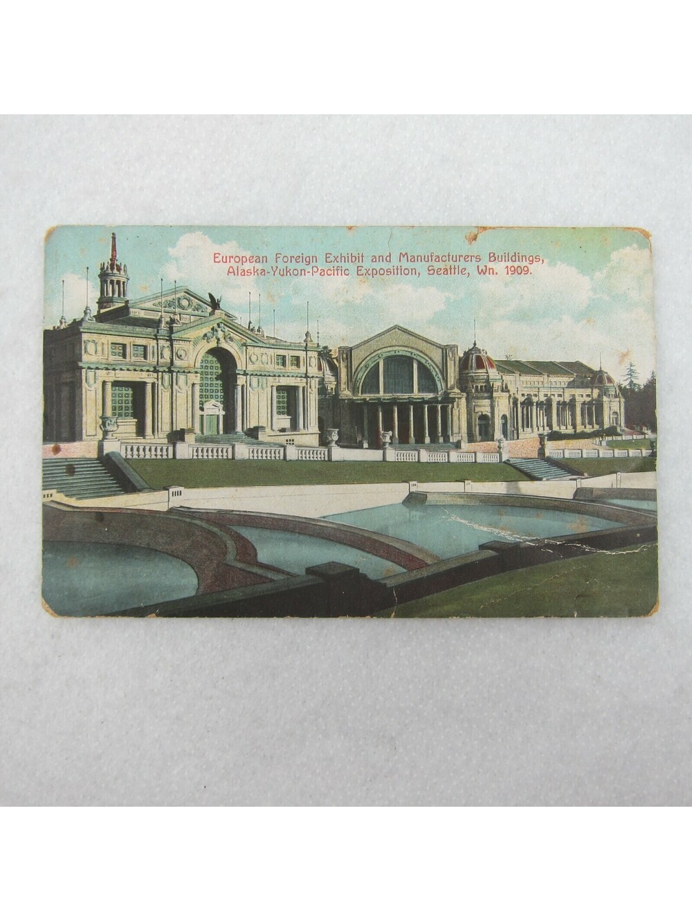 1909 Seattle Worlds Fair Postcard European & Manufacturers Building UNPOSTED